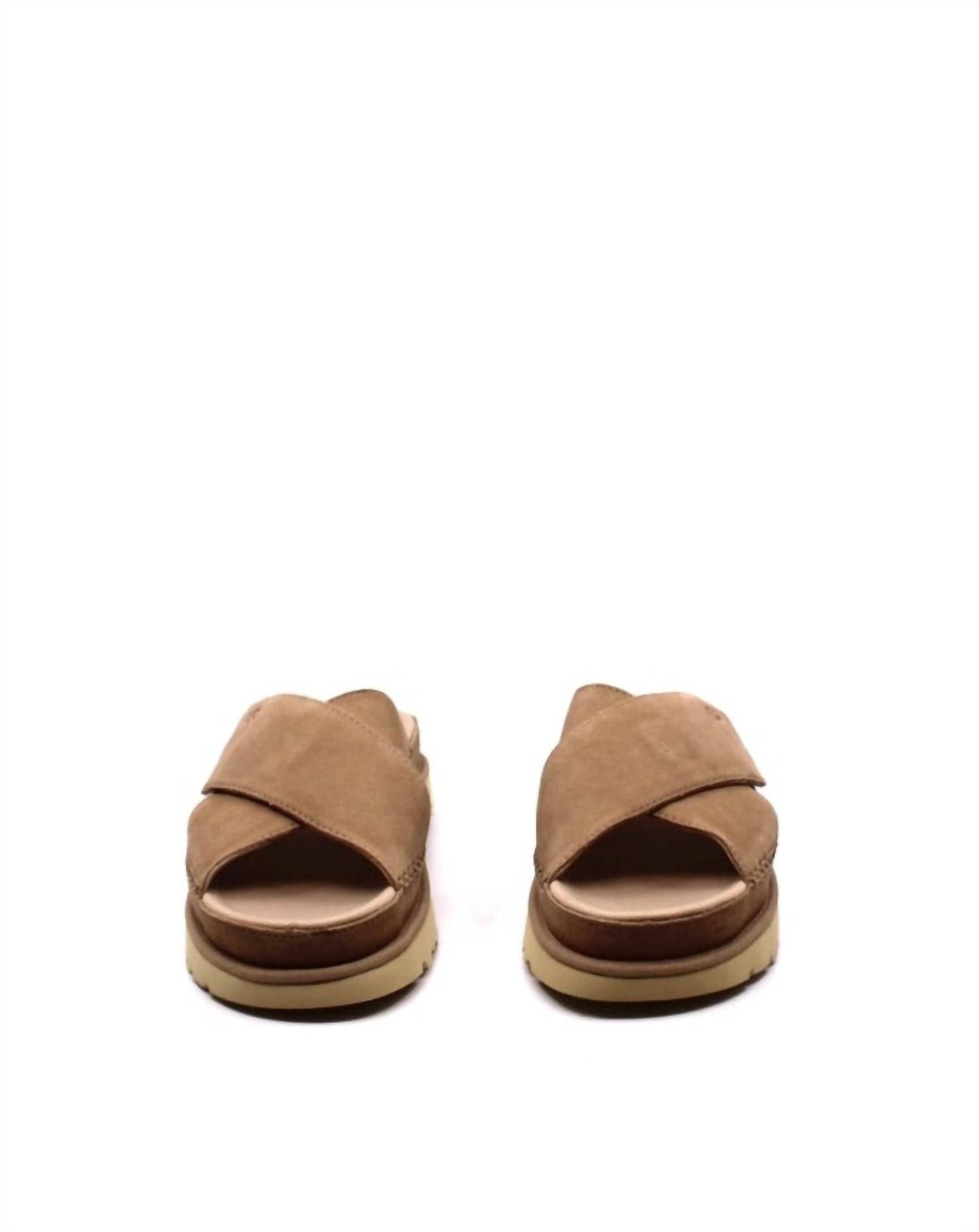 Goldenstar Cross Slide Sandal In Driftwood