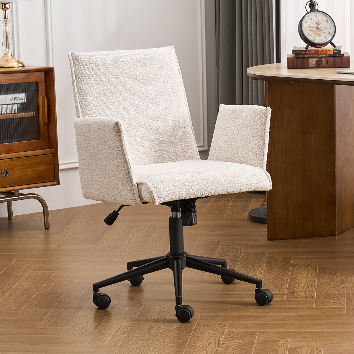 YOUNIKE Office Chair Modern Vanity Chair with Wheels