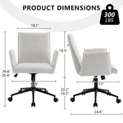 YOUNIKE Office Chair Modern Vanity Chair with Wheels