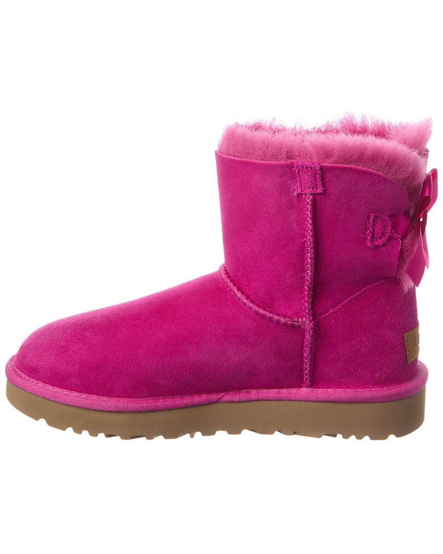 UGG Mini Bailey Bow II Suede & Shearling Boot