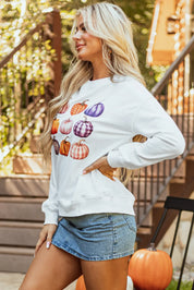 Pumpkin Graphic Long Sleeve Sweatshirt