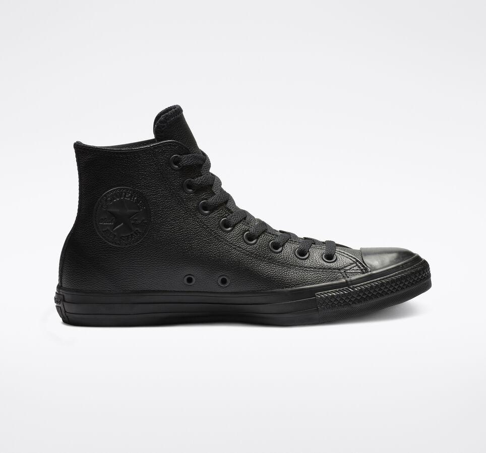 Converse Chuck Taylor All Star Leather High Top Black Mono 135251C