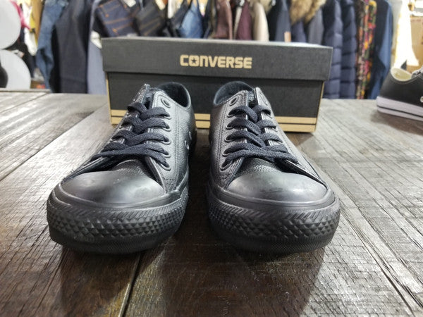 Converse Chuck Taylor All Star Leather Low Top Black Mono 135253C