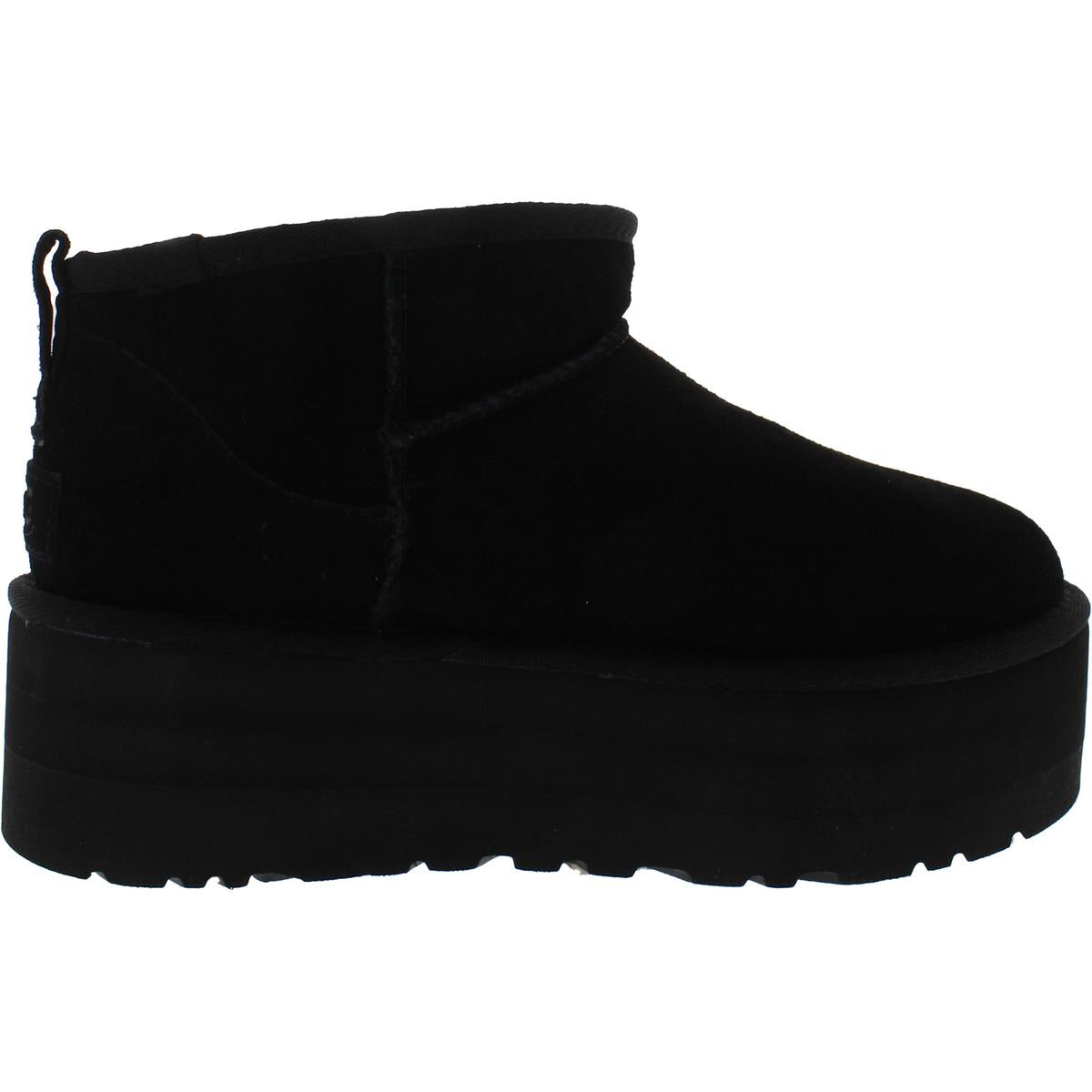 Classic Ultra Mini Platform Womens Suede Sherpa Ankle Boots