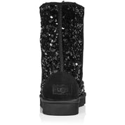 Classic Short Womens Sequined Cozy Mid-Calf Boots