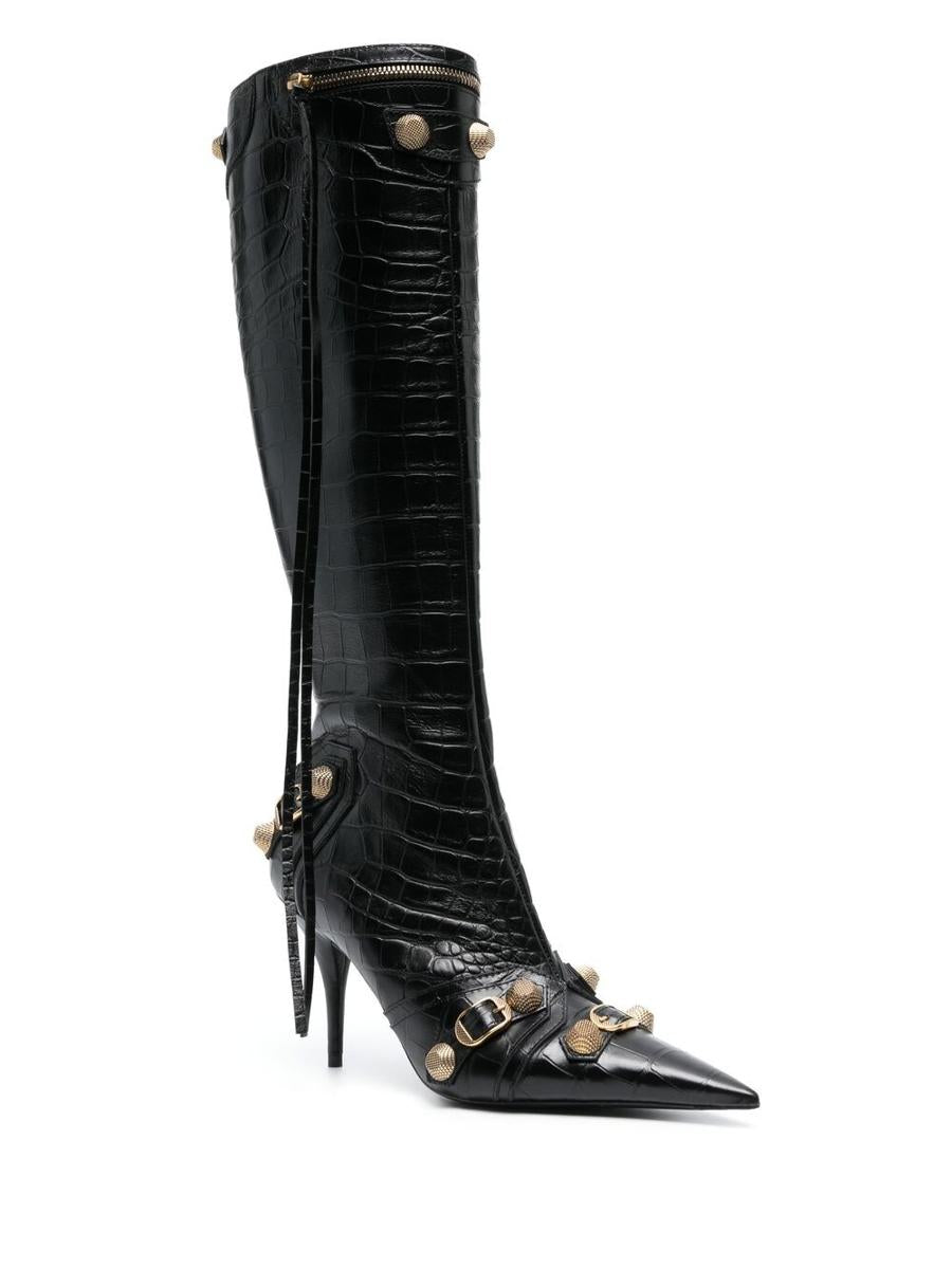 Balenciaga Le Cagole Leather Heel Boots