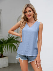 V-Neck Wide Strap Tank