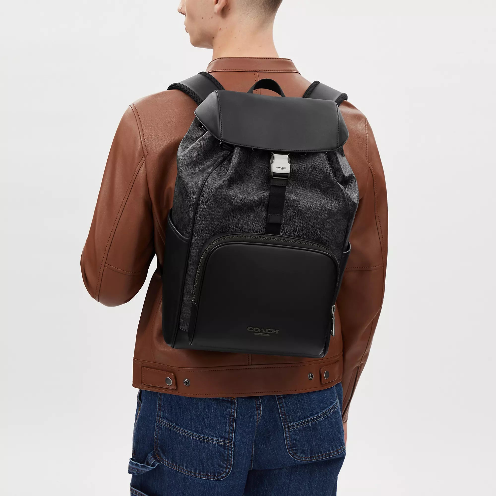 Coach Outlet Racer Backpack In Signature