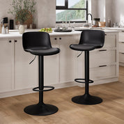 YOUNIKE Bar Stools Modern PU Leather Adjustable Swivel Stools