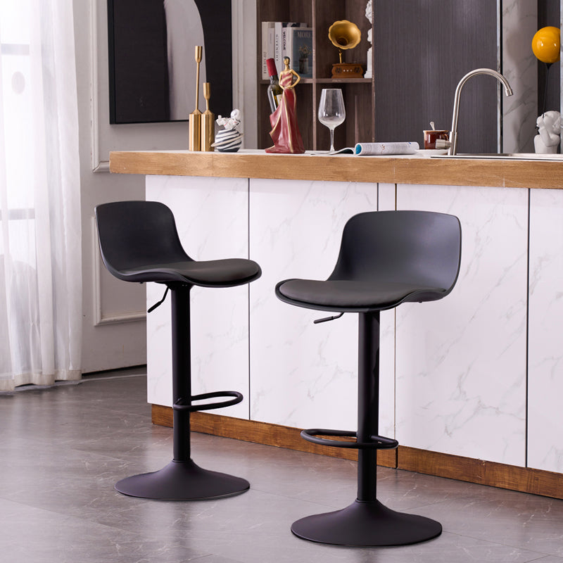 YOUNIKE Bar Stools Modern PU Leather Adjustable Swivel Stools