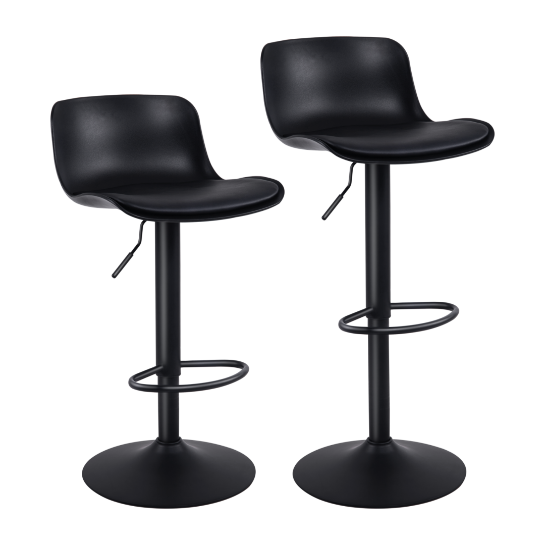 YOUNIKE Bar Stools Modern PU Leather Adjustable Swivel Stools