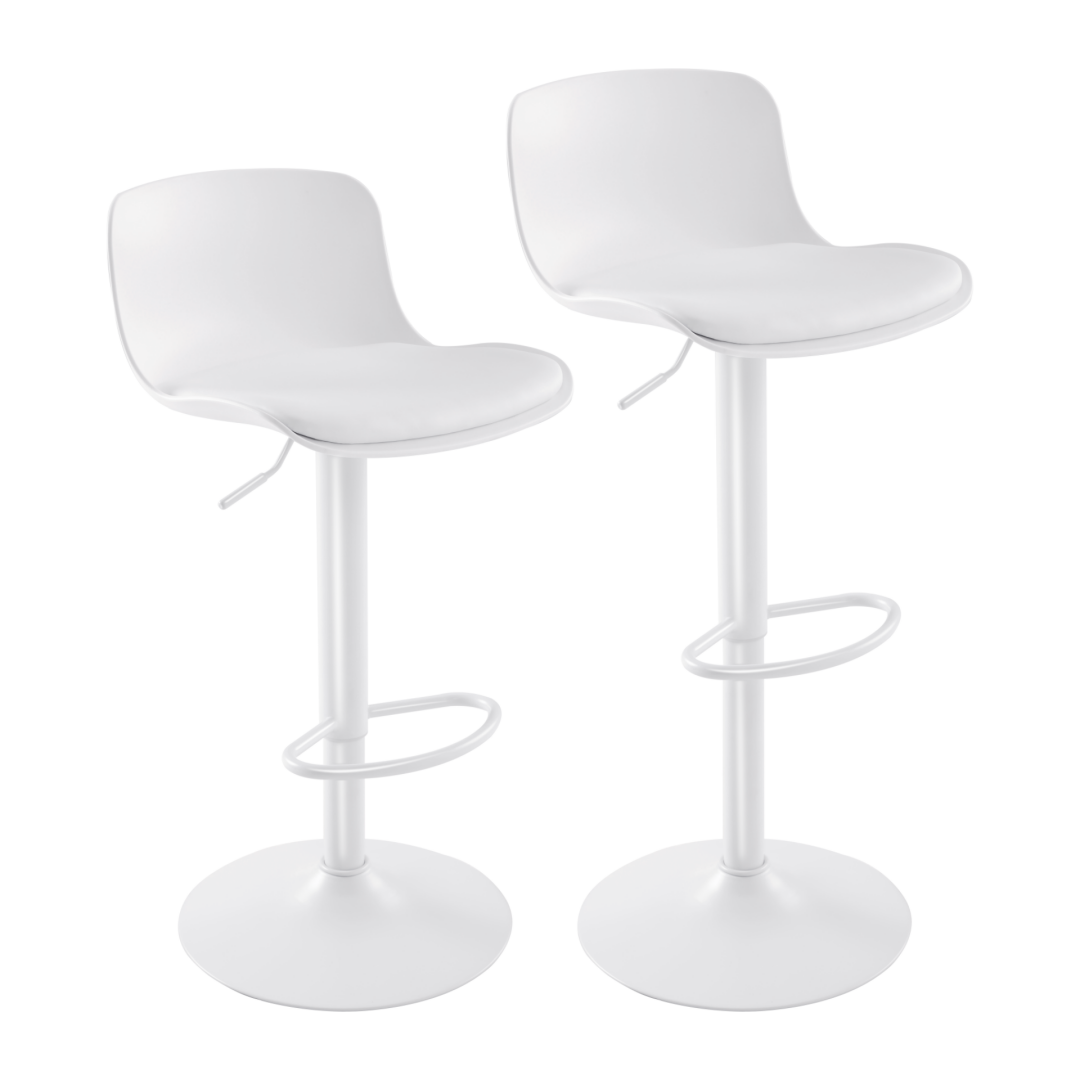 YOUNIKE Bar Stools Modern PU Leather Adjustable Swivel Stools