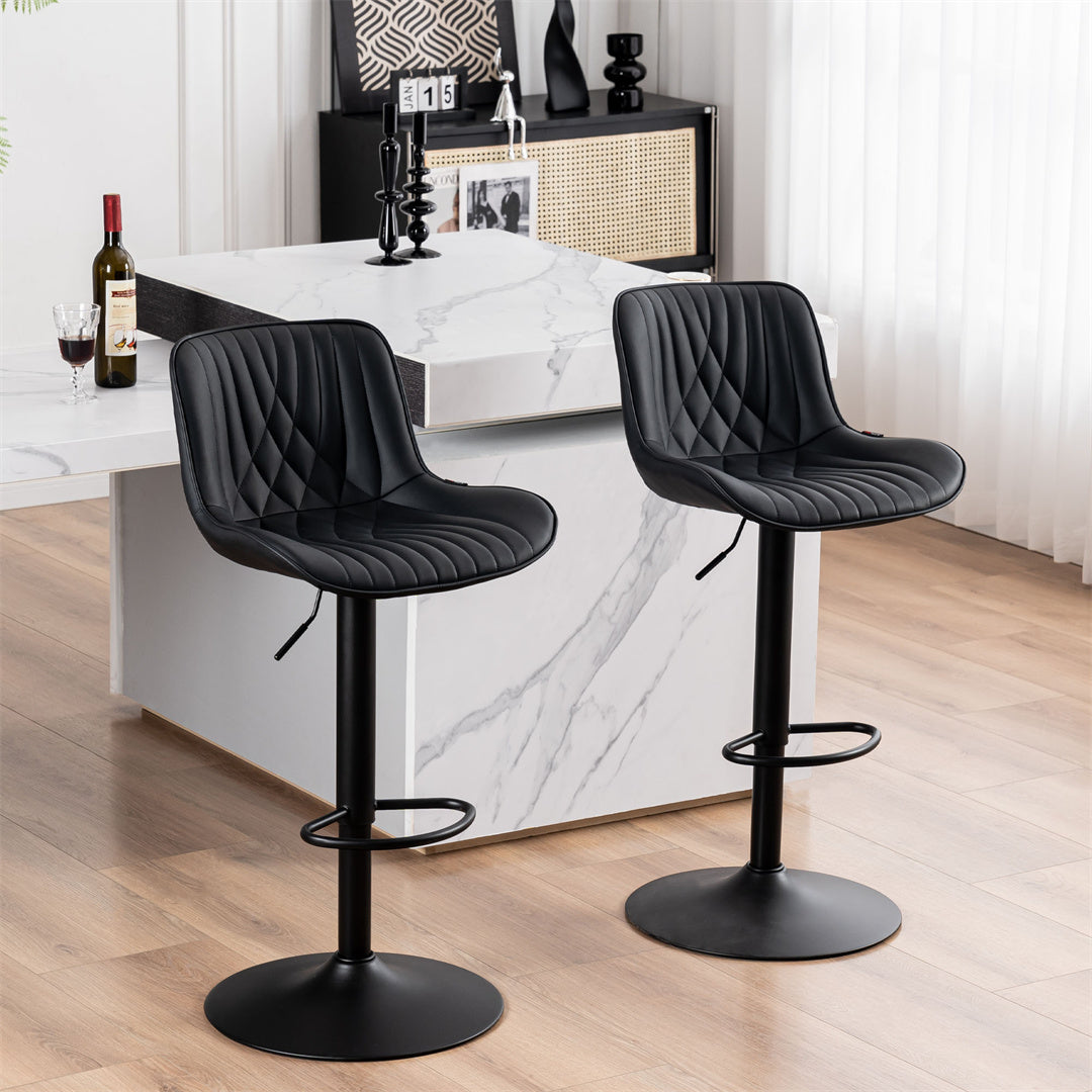 YOUNIKE Bar Stools with Back Set of 2