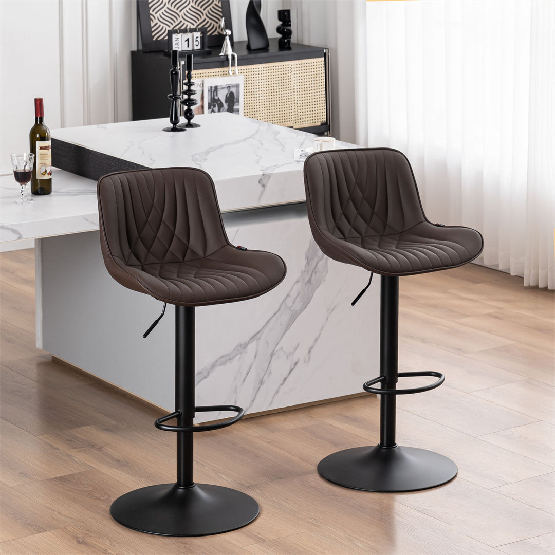 YOUNIKE Bar Stools with Back Set of 2