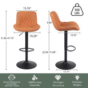 YOUNIKE Bar Stools with Back Set of 2