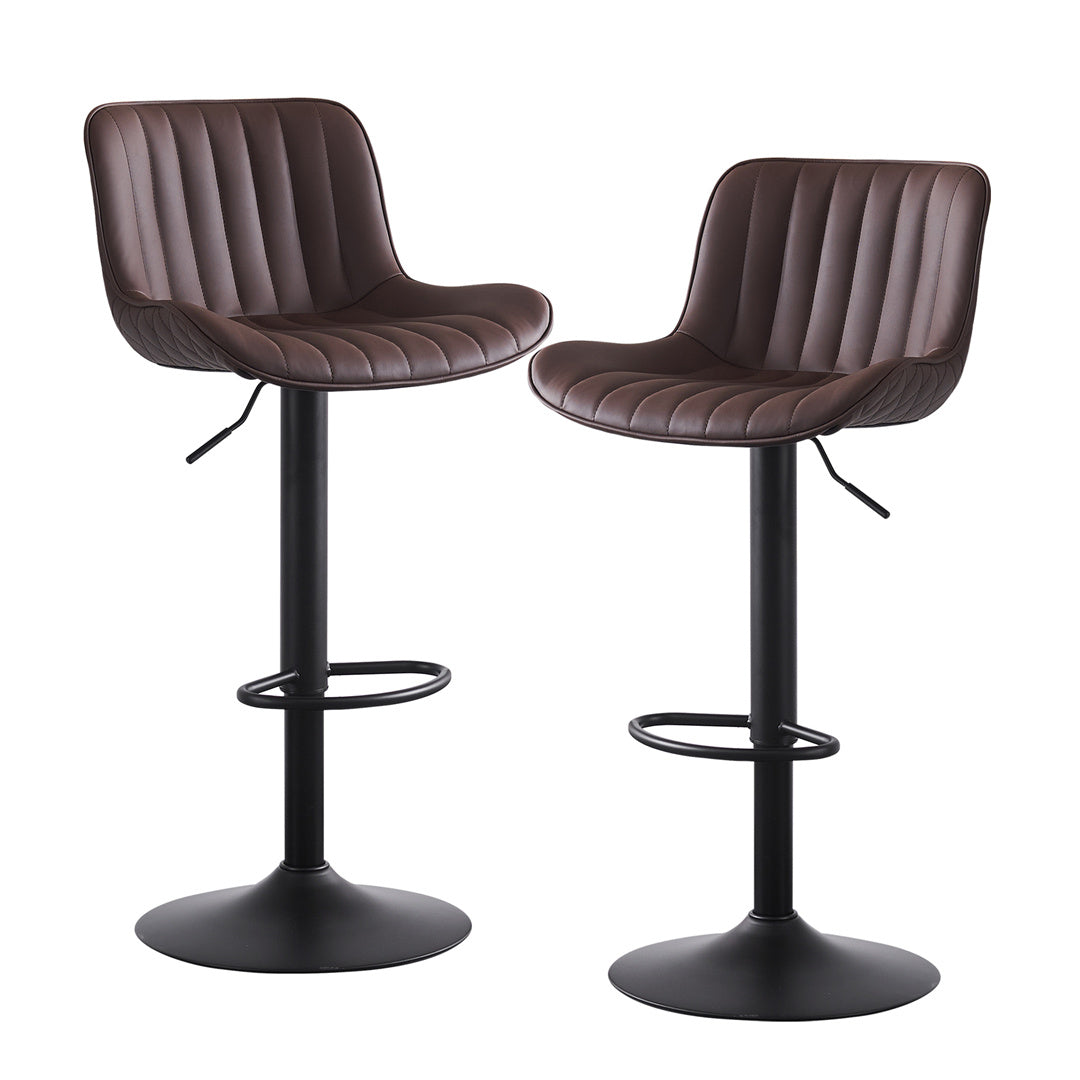 YOUNIKE Modern Swivel Bar Stools with Metal Base Set of 2