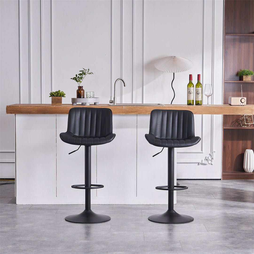 YOUNIKE Modern Swivel Bar Stools with Metal Base Set of 2