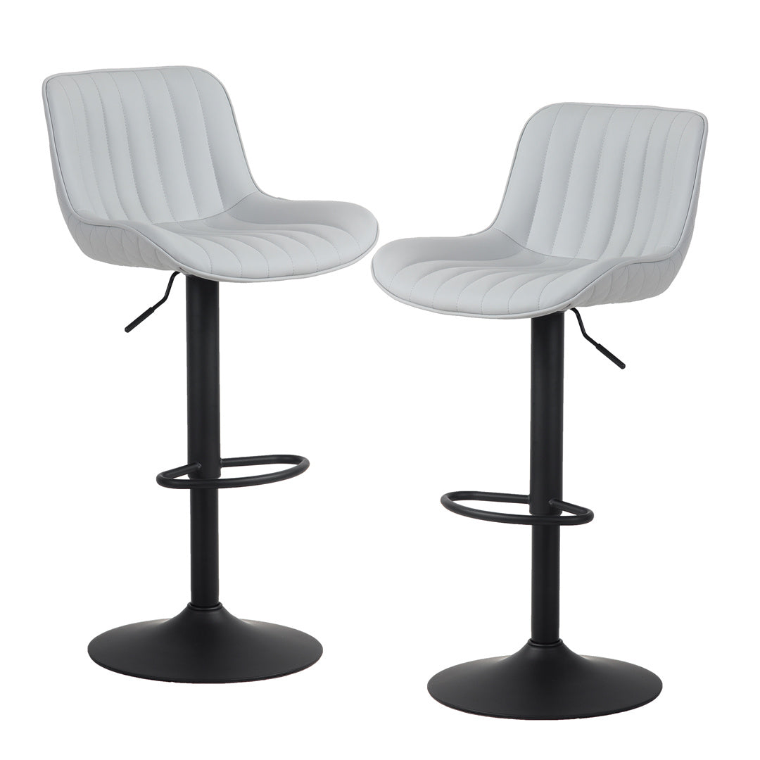 YOUNIKE Modern Swivel Bar Stools with Metal Base Set of 2