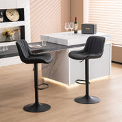 YOUNIKE Modern Swivel Bar Stools with Metal Base Set of 2