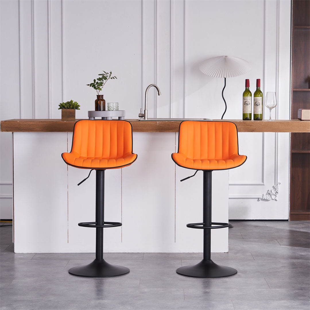 YOUNIKE Modern Swivel Bar Stools with Metal Base Set of 2