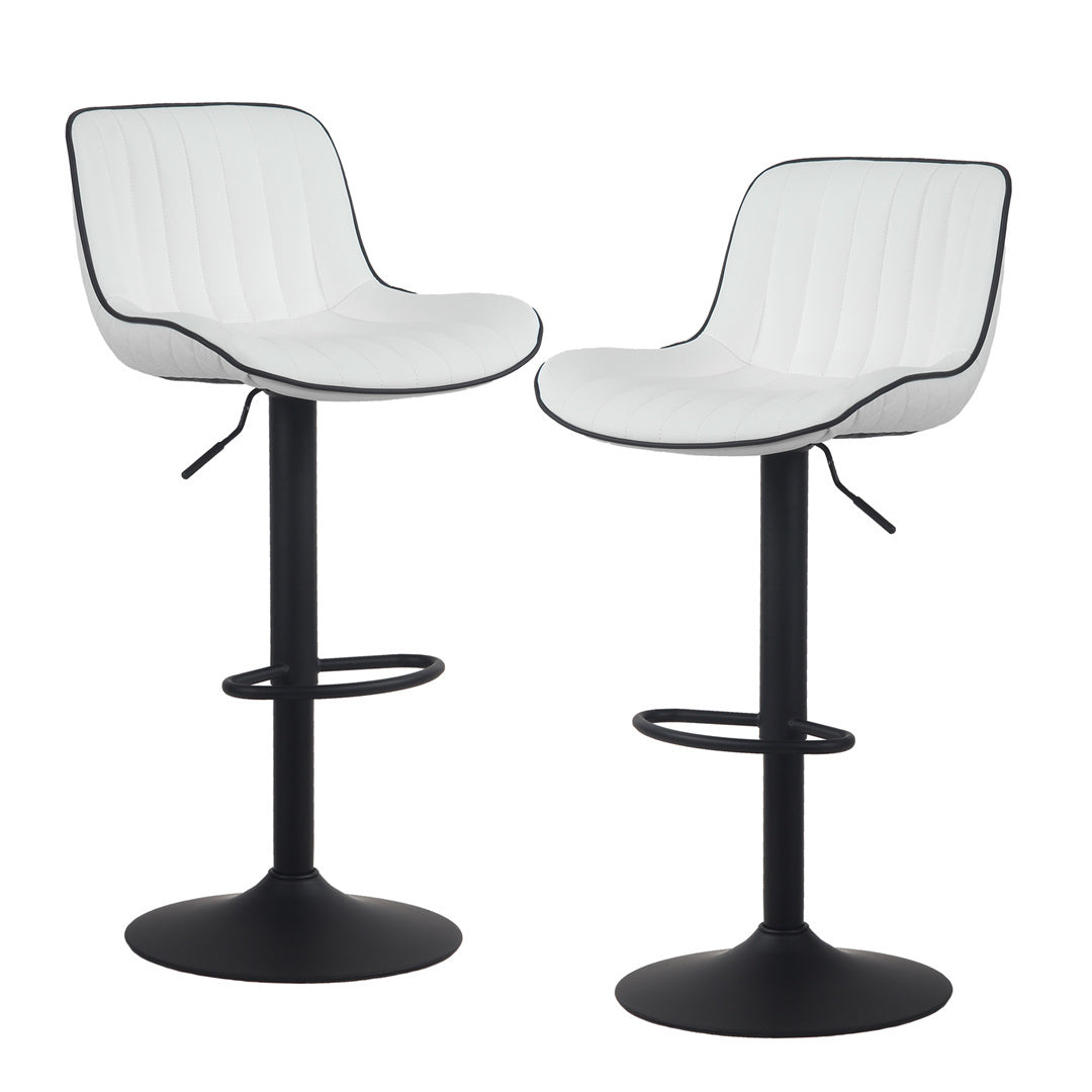 YOUNIKE Modern Swivel Bar Stools with Metal Base Set of 2