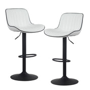 YOUNIKE Modern Swivel Bar Stools with Metal Base Set of 2