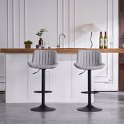 YOUNIKE Modern Swivel Bar Stools with Metal Base Set of 2