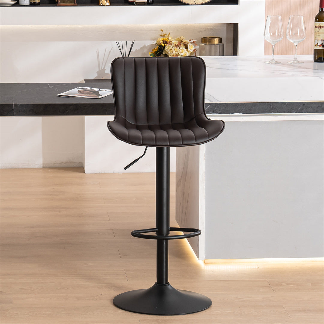 YOUNIKE Modern Bar Stools Adjustable Counter Height Swivel Stools