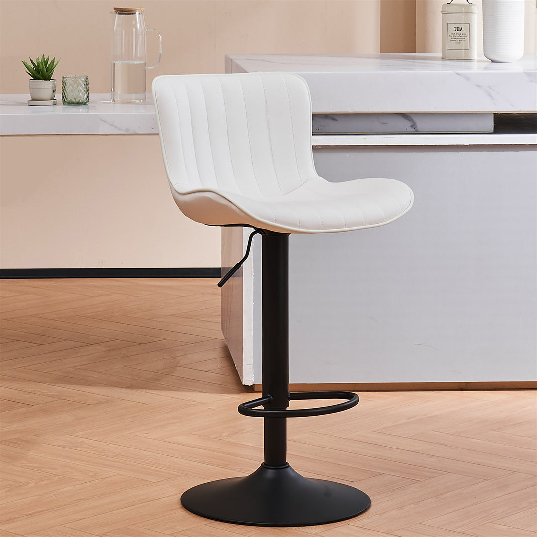 YOUNIKE Modern Bar Stools Adjustable Counter Height Swivel Stools