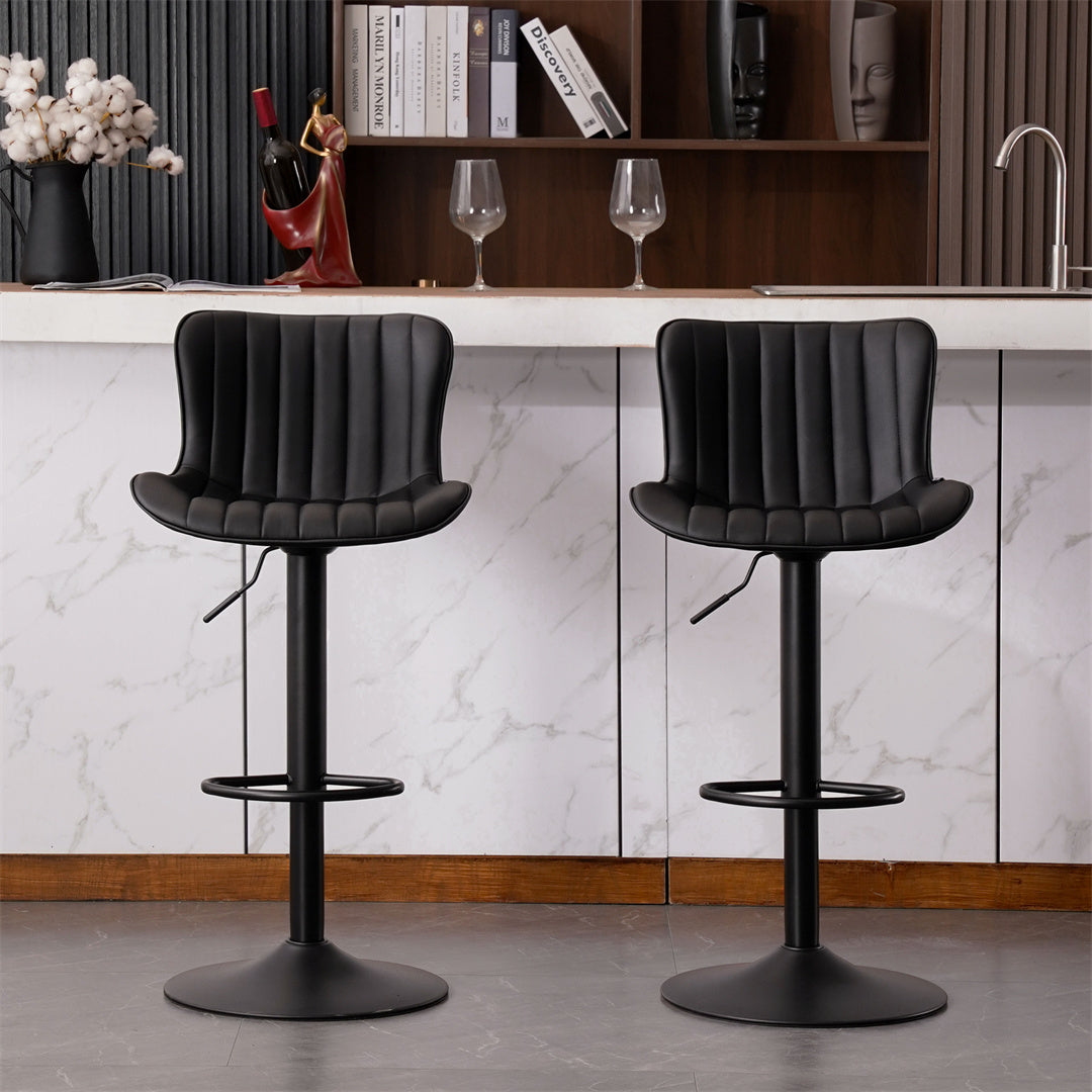 YOUNIKE Modern Bar Stools Adjustable Counter Height Swivel Stools