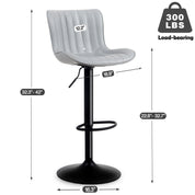 YOUNIKE Modern Bar Stools Adjustable Counter Height Swivel Stools