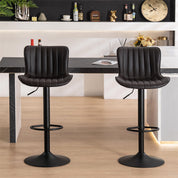 YOUNIKE Modern Bar Stools Adjustable Counter Height Swivel Stools