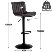 YOUNIKE Modern Bar Stools Adjustable Counter Height Swivel Stools