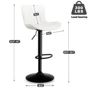 YOUNIKE Modern Bar Stools Adjustable Counter Height Swivel Stools