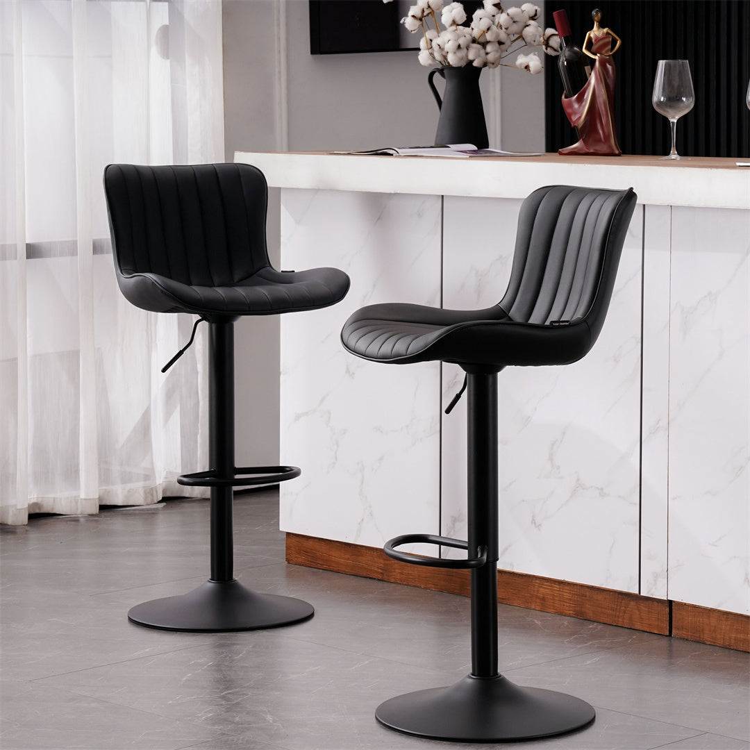 YOUNIKE Modern Bar Stools Adjustable Counter Height Swivel Stools