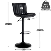 YOUNIKE Modern Bar Stools Adjustable Counter Height Swivel Stools