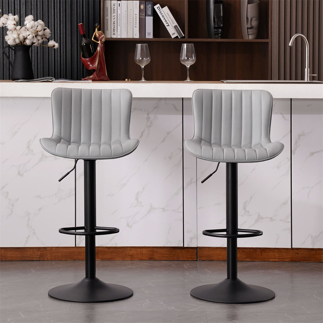 YOUNIKE Modern Bar Stools Adjustable Counter Height Swivel Stools