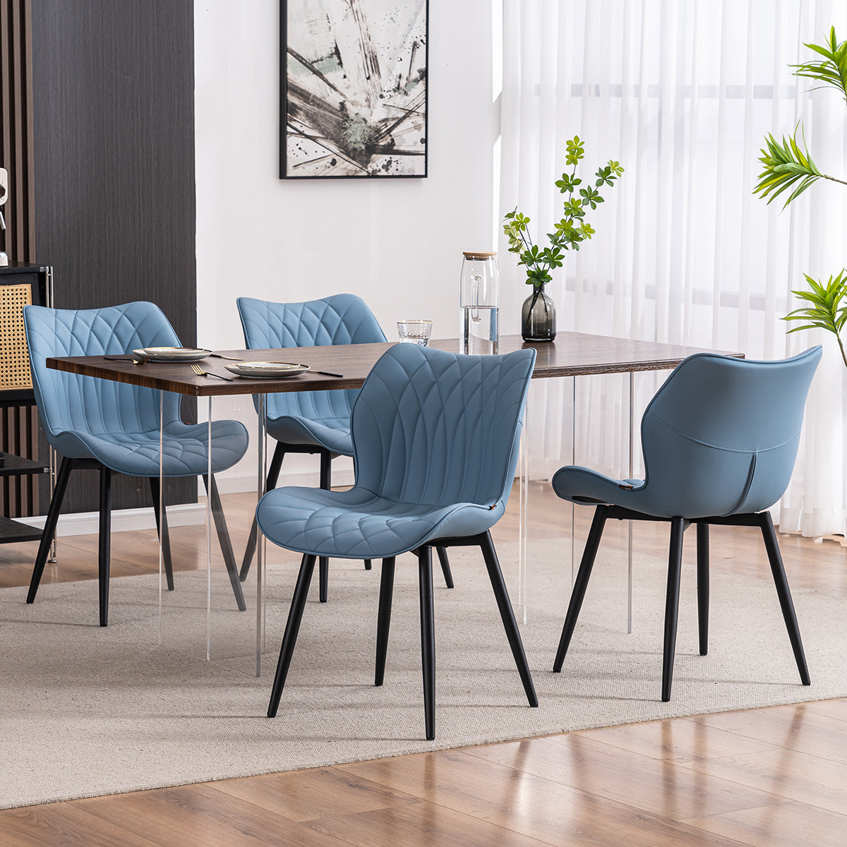 YOUNIKE Dining Chairs  PU Leather Living Room Chairs