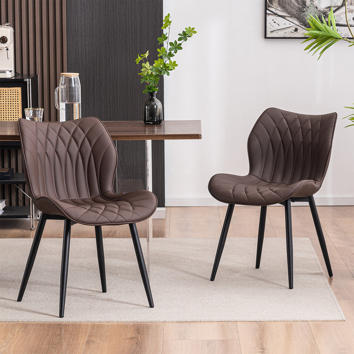 YOUNIKE Dining Chairs  PU Leather Living Room Chairs