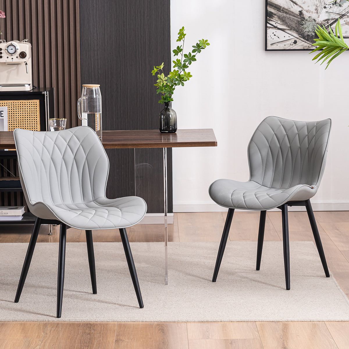 YOUNIKE Dining Chairs  PU Leather Living Room Chairs