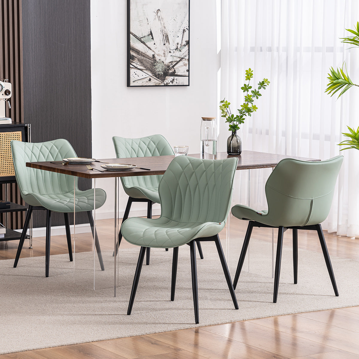 YOUNIKE Dining Chairs  PU Leather Living Room Chairs