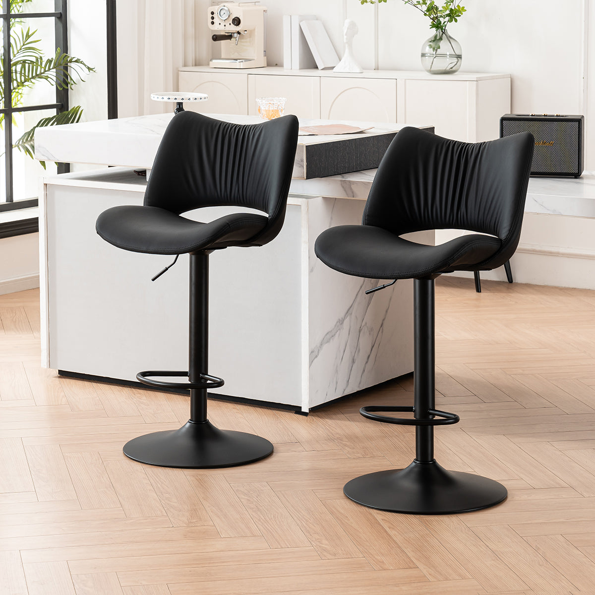 YOUNIKE Bar Stools Modern Counter Stools with Widened Back