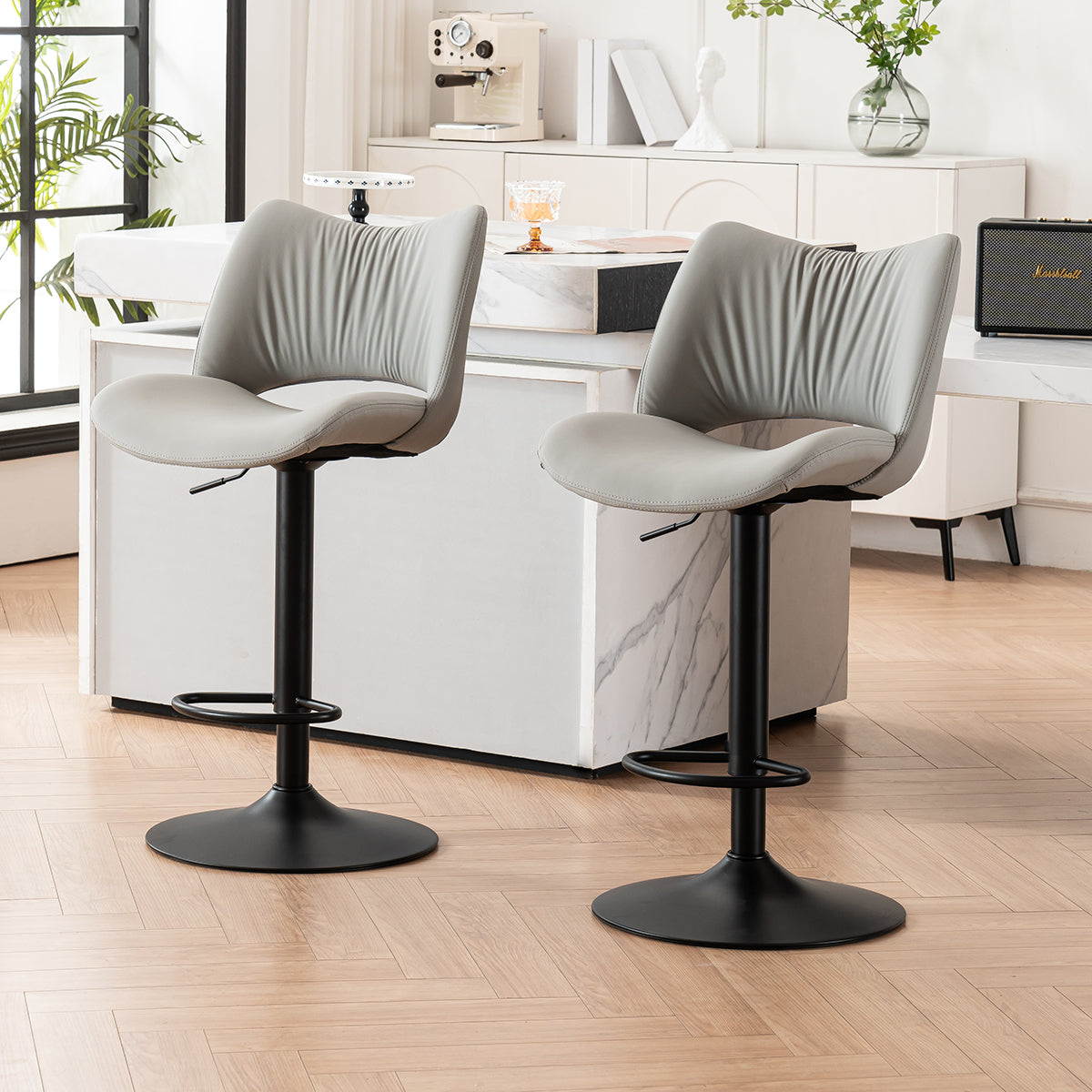 YOUNIKE Bar Stools Modern Counter Stools with Widened Back