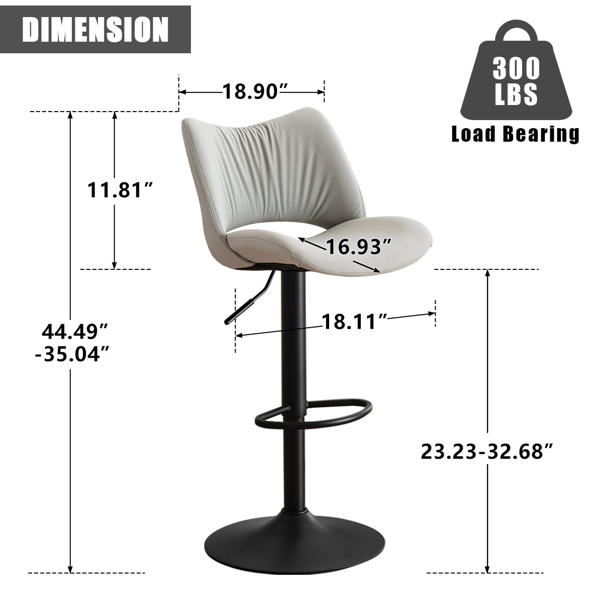 YOUNIKE Bar Stools Modern Counter Stools with Widened Back