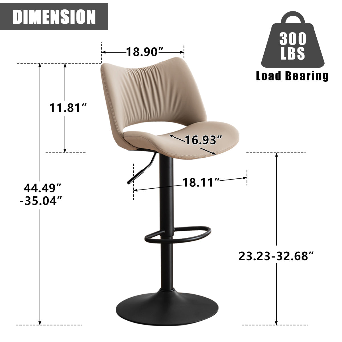 YOUNIKE Bar Stools Modern Counter Stools with Widened Back