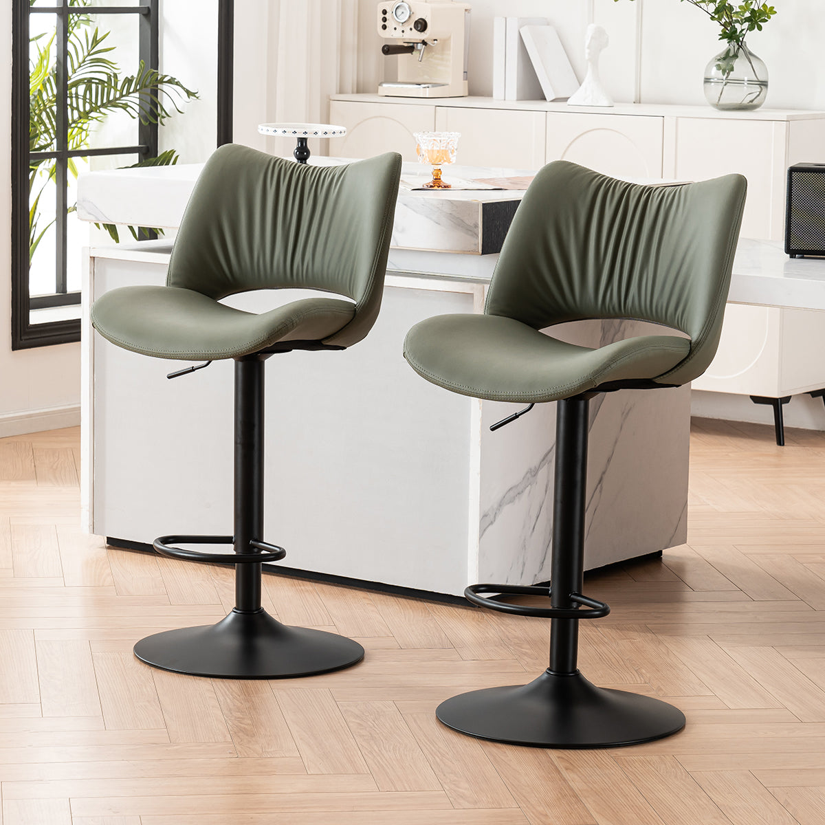 YOUNIKE Bar Stools Modern Counter Stools with Widened Back