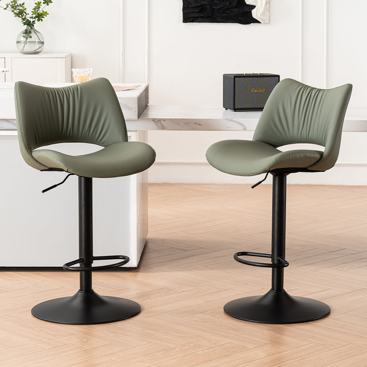 YOUNIKE Bar Stools Modern Counter Stools with Widened Back