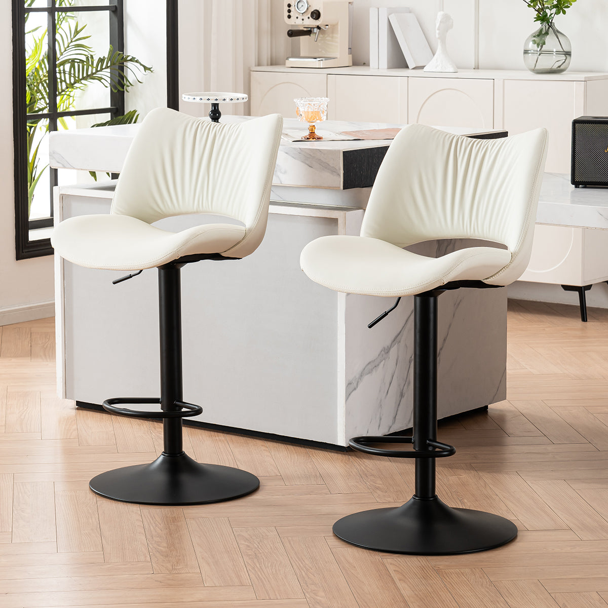 YOUNIKE Bar Stools Modern Counter Stools with Widened Back