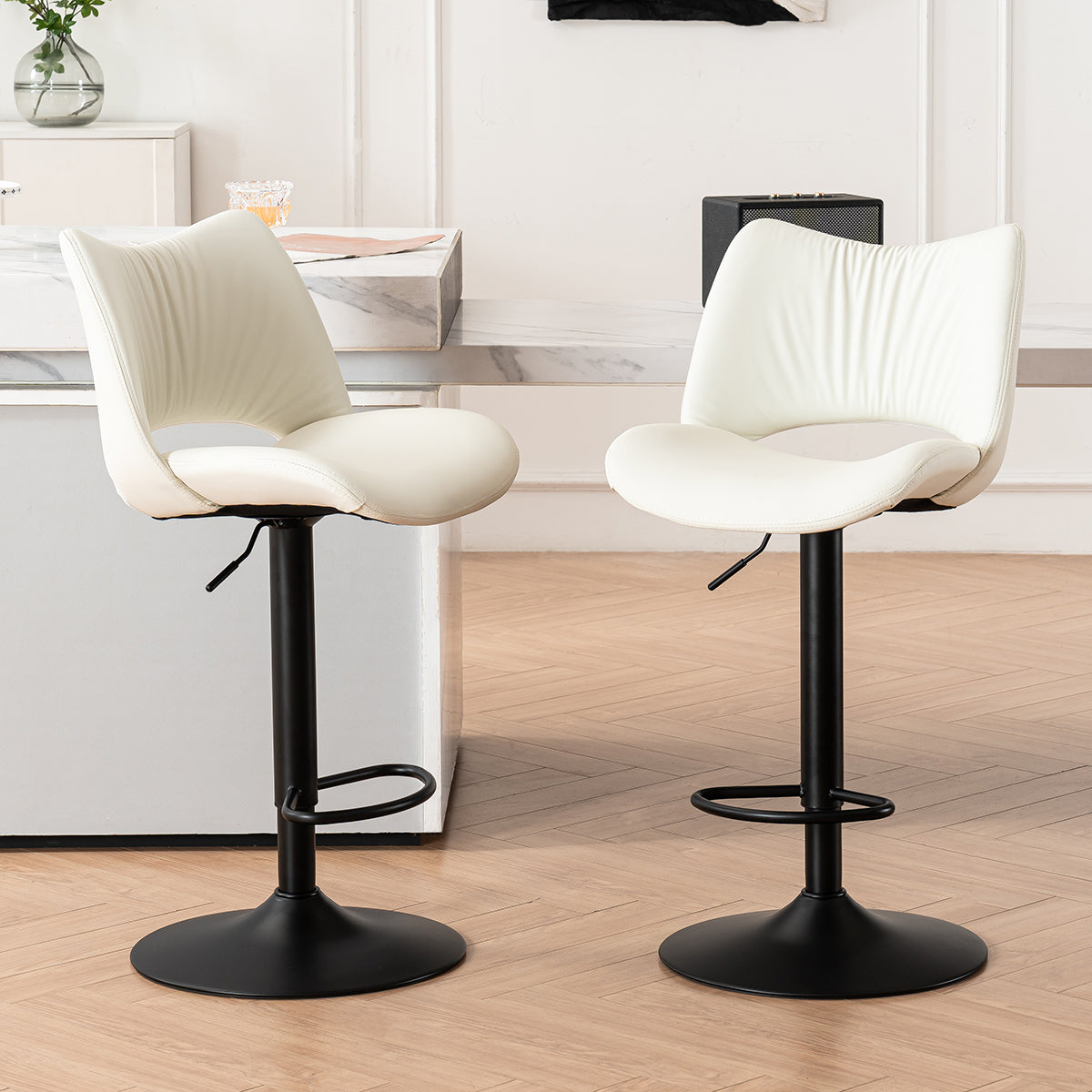 YOUNIKE Bar Stools Modern Counter Stools with Widened Back