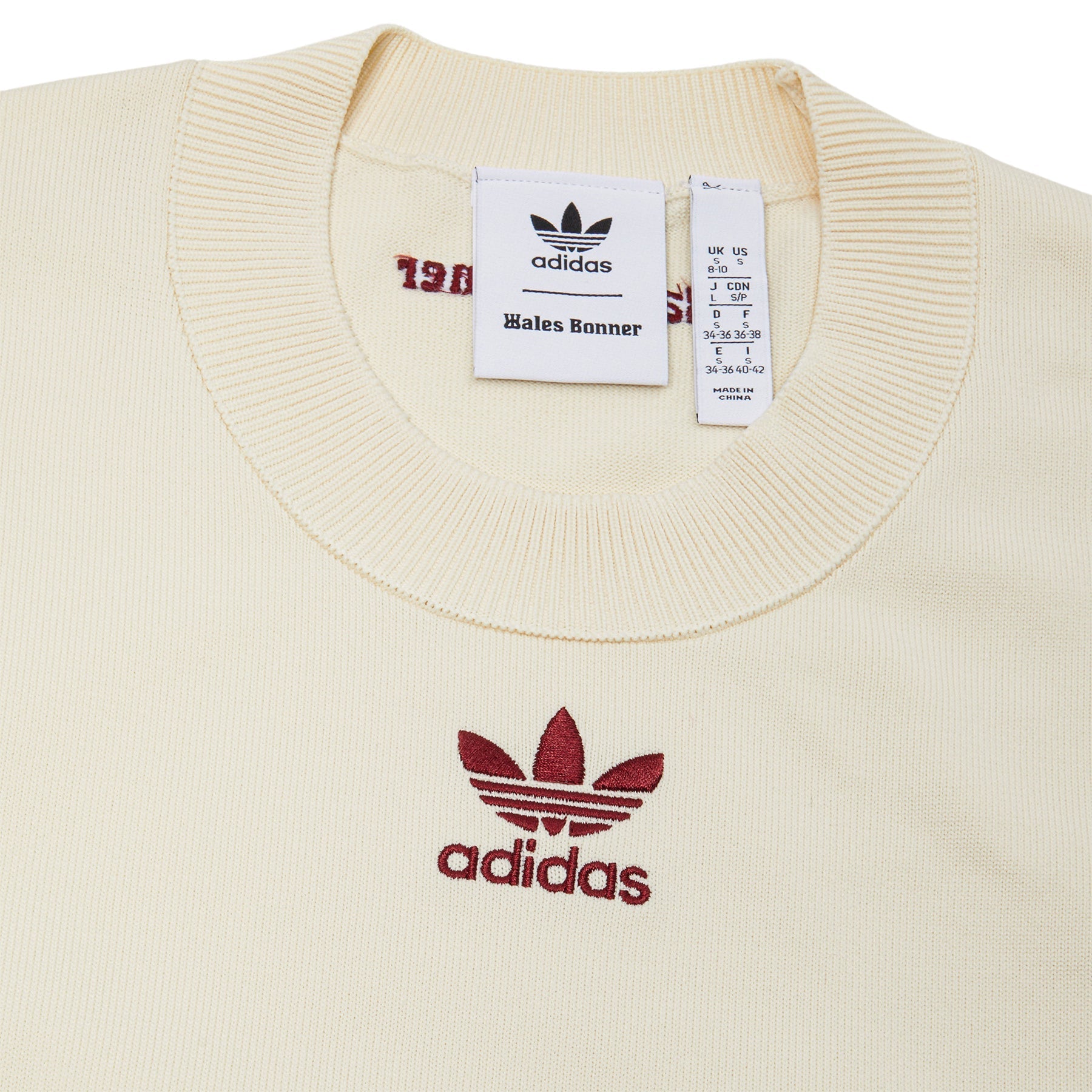 adidas x Wales Bonner Womens Knit Short Sleeve Top (Wonder White)